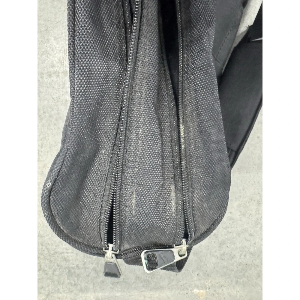 VTG Nike Tennis Racquet Pickle Ball Black Bag Double Slot Zipper‎ Shoulder Strap